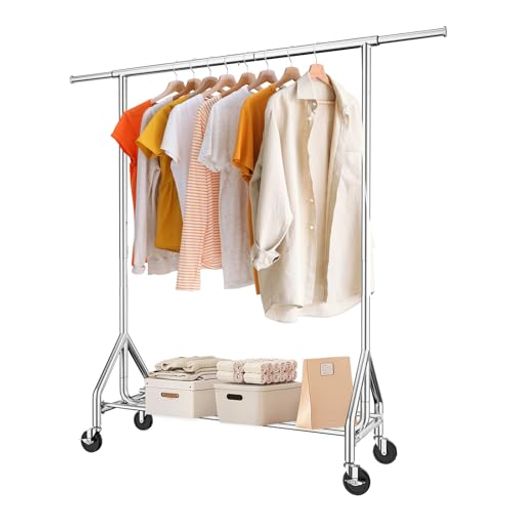 【耐荷重のハンガーラック】頑丈なスチール製のハンガーラックなので、強度は強くて、耐荷重は240kgしっかり安定しています。素材は水、錆、腐食、傷に対する耐性を高める耐久性のあるクロムコーティングが施されています。 【高さ・横幅調節可能】このハンガーラックは、高さを140〜166cm、幅を130〜190cmまで簡単に調整できますので、ご利用の目的に合わせて自在に調整できます。ハンガーラックのバーは横に伸縮するので、バッグやストールなどをかけることができます。洋服ラックの高さはお好みの位置に伸縮可能なので、服の量が変化しても対応できます。錆、腐食、傷に対する耐性を高める耐久性のあるクロムコーティングが施されています。 【キャスター付きで移動に便利】キャスターが付いているため、移動が非常にスムーズです。掃除時や場所の変更時にも、手間をかけずに簡単に移動できます。 【収納便利な折りたたみ式】使用しない時は簡単に折りたたむことができ、省スペースで収納可能です。非使用時でも場所を取らず、便利です。 【広い適用シーン】ハンガーはコンパクトなサイズなので、場所を取りません。