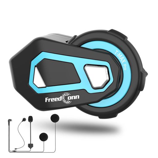 FreedConnTMAX-Proバイクインカムバイク用インカム最大6人同時通話インターコム360時間待機自動復帰Bluetooth5.1ヘッドセットSiri音声対応通信距離1500mIP65防水防塵音楽共有日本語音声案内