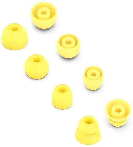 A-FocusイヤーピースイヤーチップBeatsFlexイヤホン用シリコン製4サイズ4ペアユズイエロー(FlexYellow)