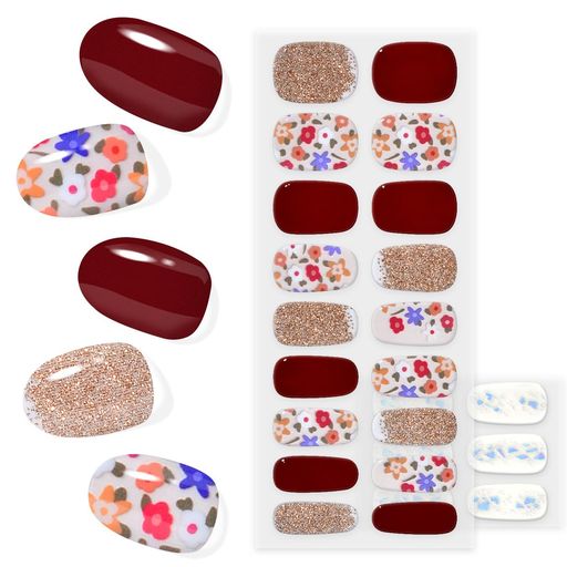 MISSMODAジェルネイルシール硬化タイプネイルシールジェルネイル貼るだけ5点ジェルネイルセットネイルシールネイルステッカー22tips構成