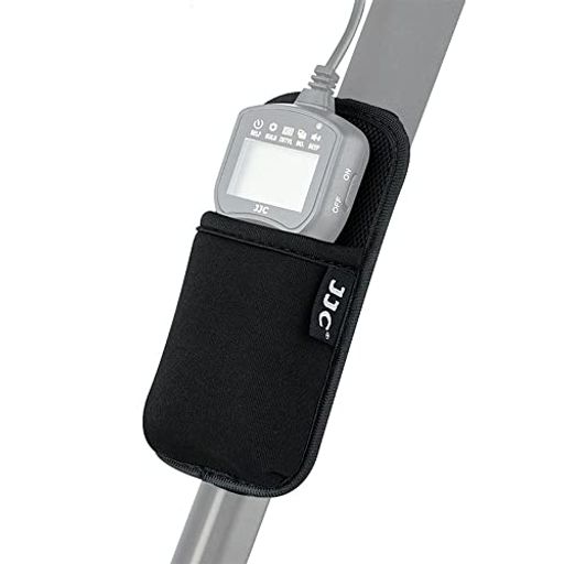 JJC三脚ポーチカメラリモコンホルダー収納バッグ三脚アクセサリー60x26mm(WxD)三脚脚ストラップ写真ア..