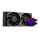 ID-COOLINGDX240MAX液体CPUクーラー240mmARGBAIOクーラー、厚さ38mmのラジエーター、2つの120mm高効率ファン、ゼロRPMサポート、IntelLGA1851/1700/1200/115X&AMD