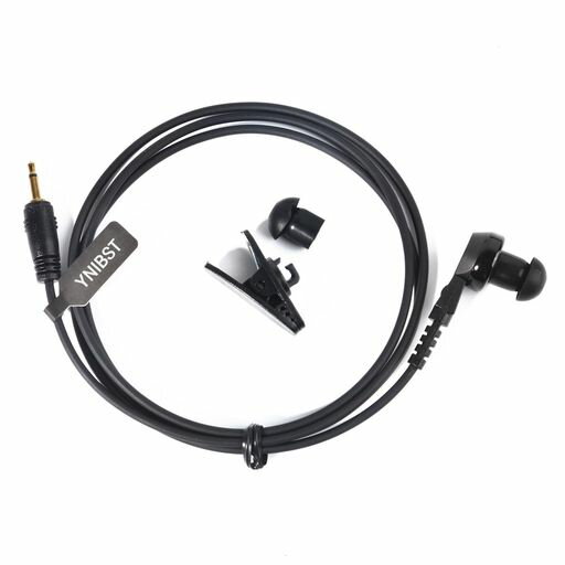 YNIBSTアイコム/アルインコ/ケンウッド対応カナル型インカムイヤホン1ピンストレートφ2.5タイピン型マイクロホン用SP-26SP-28互換品