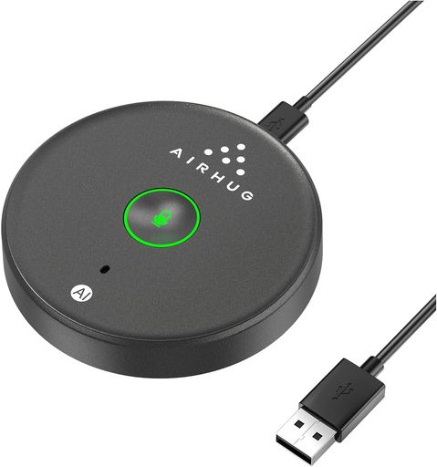 【最新型】AIRHUG PCマイク USBマイク 会議用マイク AIノイズリダクション LED イ...