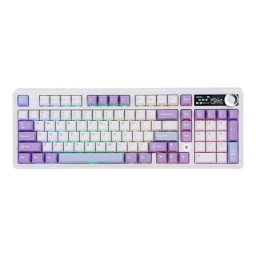 MechLandsAJAZZAK98098%メカニカルキーボードBT5.0/USB-C/2.4GHzワイヤレスゲーミングキーボードホットスワップ対応クリーミーカスタムキーボード1.14’’TFTスクリーンノブRGBWin/Mac用 MechLandsAJAZZAK98098%メカニカルキーボードBT5.0/USB-C/2.4GHzワイヤレスゲーミングキーボードホットスワップ対応クリーミーカスタムキーボード1.14’’TFTスクリーンノブRGBWin/Mac用