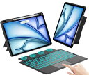 【2025年新モデル・横/縦対応】IVEOPPEiPadAirM3/M211インチキーボードタッチパッド付きipadAir第5/4世代10.9インチ、ipadPro11インチ第4/3/2/1世代対応7色バックライト横置き