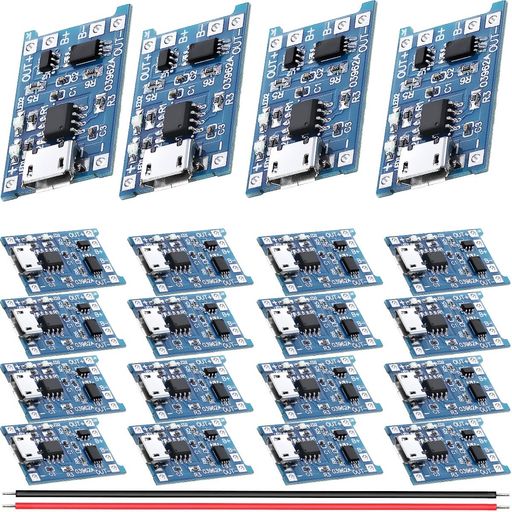 😊【機能】: リチウム電池充電モジュールはMicro USBメスソケット設計を採用し、携帯電話充電器と充電池を直接入力でき、入力電圧の配線パッドを保持し、DIYに便利です。 😊【電源】: インジケーター 赤は充電中、緑は満充電を意味します。 😊【仕様】: 入力電圧:5V、充電遮断電圧:4.2Vプラスマイナス1%、最大充電電流:1000mA、バッテリー過放電保護電圧:2.5V、バッテリー過電流保護電流:3A。 😊【ご注意】: 携帯電話の充電器を電源として使用する場合、1A以上の出力ができないと正常に充電できない場合があります。 😊【応用】: 16850電池の充電、3.7Vリチウム電池の充電に広く使用されています。