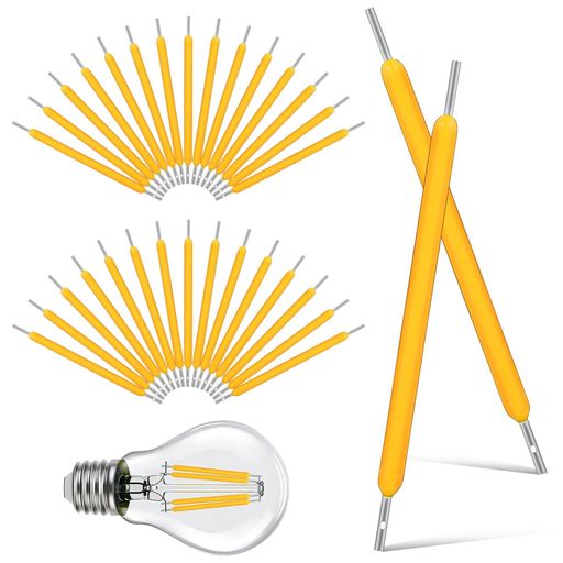 Luxshiny 50個セット Ledフィラメント部品 2700Kウォームライト交換用パーツ 照明器具用電球アクセサリー Led電球修理用ダイオード 省エネ対応
