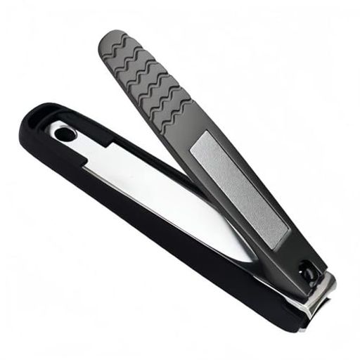 爪切りつめきり飛び散り防止微粒やすり付きステンレスカーブ刃手指足指対応切れ味いい滑し止め持ち運び..