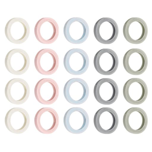 PATIKILキーキャップセット20個のキーキャップタグ識別子カバーリングシリコンキーヘッドプロテクターキータグキーアクセサリー5色