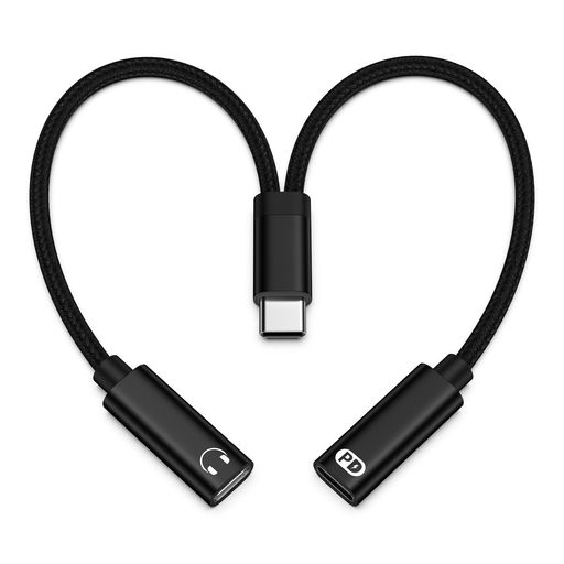 【2 in 1タイプC イヤホン変換 アダプタ】USB C-Type C 多機能タイプC変換アダプターを使用すると、Hi-Resオーディオと PD 60W の高速充電が可能になり、デバイスを急速充電しながら、音楽を聴いたり、通話したり、ゲームをしたり、ビデオを視聴したりできます。携帯電話のバッテリー切れを心配することなく、美しいオーディオの世界に完全に浸ることができます。 ご注意:充電ポートはデータ転送をサポートされていません。 【PD 60W超高速充電】USB-C-Type C &amp;充電アダプターは、強力な充電チップを内蔵し、60W PD充電をサポートします。 PD、QC、PPS の急速充電規格を満たしており、ほとんどのデバイスの急速充電に適しています。 充電ケーブルは、様々なデバイスに必要な電圧と電流を特定して満たし、安定性とセキュリティを確保してデバイスを保護します。 ご注意: PD急速充電をサポートするオリジナルのPDアダプターと充電ケーブルを使用してください。