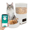 COZYMOEW自動給餌器猫中小型犬用WIFIスマホ遠隔操作3Lステンレス製ボウル2WAY給電内蔵式防湿ユニット自動餌やり機定時定量1日6食水洗い可能給餌器犬ペット猫餌入れ操作簡単お手入れ簡単PSE…
