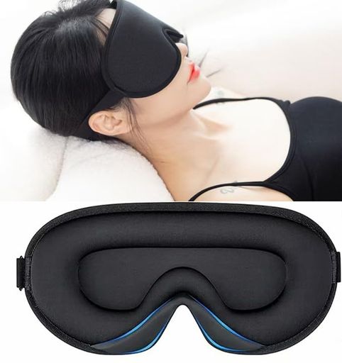 アイマスク 睡眠用 安眠 快眠 グッズ 3D立体 横向きOK 完璧遮光率99.99% 夏/冬用 通気性UP 目隠し 洗濯可能 自由調整可能 男女兼用 EYE MASK 超軽量 耳栓セット