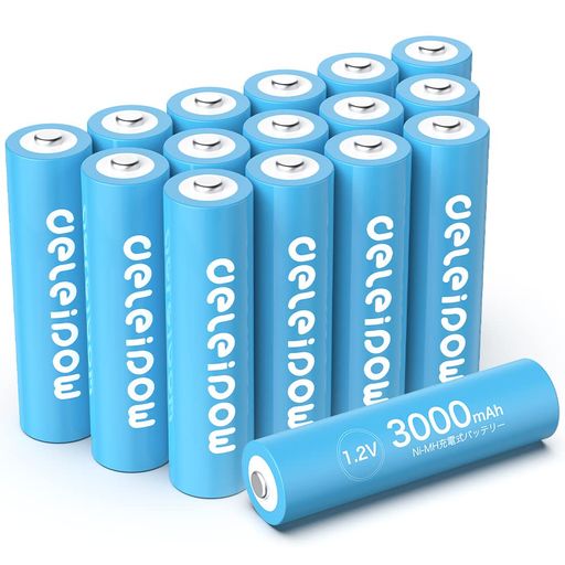 【大容量3000MAH】よりも強力-3000MAHの大容量バッテリーは、電子機器に最高のパフォーマンスを提供します。 漏れの証拠、メモリー効果は決してあなたを失望させません。 【幅広く使用】DELEIPOW充電池はくり返し使えるだけではなく、日常の電気製品から電動工具まで幅広く使われます。 【経済性&amp;耐久性】DELEIPOW充電式ニッケル水素電池は最大1200サイクル、高導電率アノード、低内部抵抗で充電できます(注:使用しないときはバッテリーを完全に充電し、少なくとも30日に1回充電してください)。 【環境にやさしい】DELEIPOW電池は1200回充電できるので、何千もの乾電池を節約し、埋め立て地を減らすことができます。過充電・過放電防止のスマートチップを内蔵しており、24時間以上充電しても問題ありません。 【安心保証】DELEIPOWの全ての製品は30日間の無条件へんきんと1年間制限ある保証付いています。初期不良などのトラブルの場合、お気軽に御連絡ください、交換・再送などを無料で手配します。
