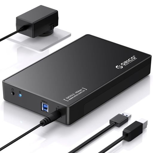 ORICO 3.5 インチ HDD ケース SATA3.0 外付けhdd ケース 2.5 / 3.5 両方対応 USB3.0 ハードディスケース UASP対応 5Gbps高速データ転送 20TBまで ツール不要 ブラック 3588US3