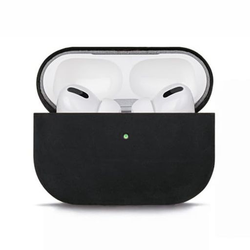 LITOCARYCrazyHorseLeatherCaseForAirPodsPro2レザーケース第2世代用【USB-Cケース対応】本革分離式耐衝撃充電便利保護LEDライト可視​​着脱可能なストラップ(ブラック)(2.0)