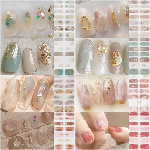 【数量】14枚/1シート x 8シート(種類)、可愛い爪やすり x 2枚 【豊富なデザイン】選択する様々なパターンのネイルのステッカーは、可愛いデザインお友達と一緒にお楽しみいただけます、結婚式のために適した 、パーティー、夜の外出、ショッピング等いろんな場所に使えます。 【貼るだけ簡単】初心者には簡単に貼ることができ、爪のサイズに合わせてシールを切って使用いただくと短い爪や小さい爪など、どんな爪にも使えます。10分で手軽にネイルチェンジ! 【安心な成分】安全で無毒の素材で作られ、通気性があり、長持ちし、環境に優しく、ご安心して使ってください。 Note:高温多湿の場所、直射日光の当たる場所に保管しないでください。長時間の水仕事や入浴をした場合はネイルシールが剥がれやすくなる場合がございます。冬にシールが固いと感じたらドライヤー等で温めると柔らかくなりしっかりとくっつきます