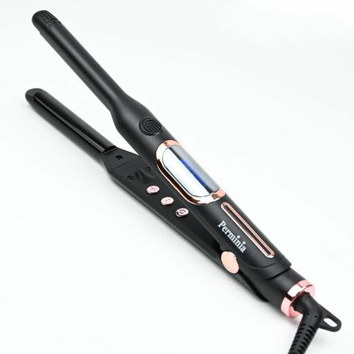 Perminiaヘアアイロンカール12mmミニ高級LCDスクリーン付きMAX230°Cマイナスイオン発生カールアイロン..