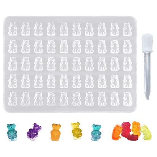 セット内容:かわいいグミベアのカビとスポイトの2点セット。 材質:ソフトなシリコン製。 脱型が簡単:樹脂が完全に硬化した後、モールドをひねって作成物を離型するだけです。 多用途:日常使いのデザートやオーナメントを作ることができる美しいツールセット。 ※シリコンモールドのみの販売となります。画像に含まれるサンプル品は付属しておりません。