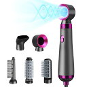 VORAGAドライヤー大風量電気髪ごて速乾ヘアドライヤー1200Wカールドライヤー簡単にスタイリング3段階冷熱風量調節くるくるドライヤーマイナスイオン付属品5種コスパ向上過熱防止機能熱…(2)