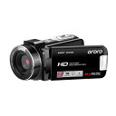 ORDROB320ビデオカメラ1080P30FPSレコーダフルHD30MP18Xデジタルズームカメラ、YouTubeビデオ記録カメラVlogカメラ赤外線夜視、3.0インチ反転画面、電池2本、リモコン(黒)