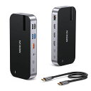 MOKINUSBCドッキングステーション3画面出力【3*HDMI4K@60HZMSTトリプルモニター出力】16IN1ドッキングステーションHDMI3つ100WPDポート3*HDMIポート5*USB-Aポート4*USB(2)