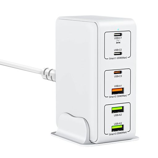 充電器USB-C合計120WTYPE-C急速充電器PD3.0、PPS、QC4+対応/単ポート65W/6ポート(USB-C*3&USB-A*3)6台同時充電スマホ充電器MACBOOK/IPHONEシリーズ/GALAXYANDROID