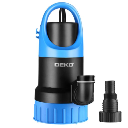 プール、池、温水浴槽、浸水地下室、庭 ⛽【強力な汚水ポンプ】DEKO家庭用水中ポンプは通販のポンプのないパワーフルな750Wを採用し、吐出量は17033L/H、最大揚程は9mに達し、素早く排水できます。また、排水ポンプは3CMの汚れ物を通過できるので、菜園・花壇の散水や池・水槽の水の入れ替えにピッタリ! ⛽【オートオフ機能搭載】電動ポンプの安全性と耐久性を高めるため、DEKO家庭用排水ポンプは過熱保護措置を搭載し、モーターが過熱したときに、電源が自動的に切ります。とても使いやすい水槽ポンプです。また、排水スピードと流体の粘度に応じてポンプインペラブレードが自動的に調整でき、排水・給水作業をもっと楽に行えます。 ⛽【高品質の素材】水中ポンプは錆びにくく、破れにくて上質な熱可塑プラスチックな材質を採用し、耐久性と実用性を兼ね備えるだけでなく、悪質な素材で仕上げたポンプの稼働による騒音を大幅に軽減できます。オイルフリーモーターなので、メンテナンスも不要!省エネで長く使うことができます。
