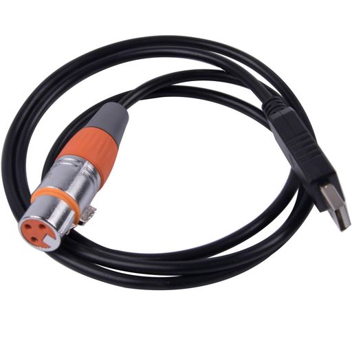 usangreenUSB-DMXインターフェイスアダプターLEDDMX512StudioコンピューターPCステージライトコントローラー調光器FT232RLRS4853ピンXLRシリアルコンバーターコードWin10対応