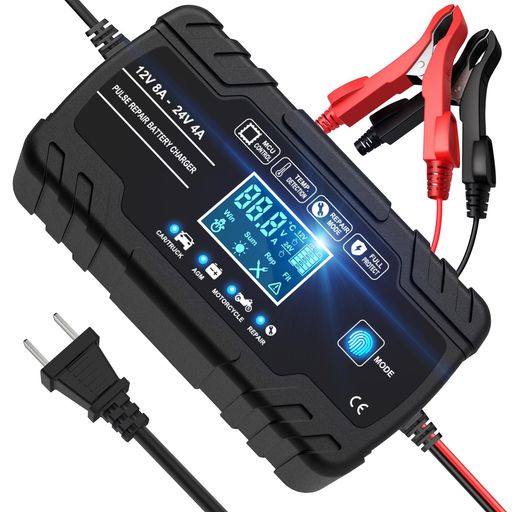 Seimituseizou 12Vと24V用鉛蓄バッテリー 充電器 バッテリーチャージャー パルス充...