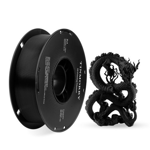 PLA フィラメント ブラック【TINMORRY】3Dプリンタ用造形材料 3Dプリンター フィラメント 1.75MM 1KG (3D PRINTER FILAMENT BLACK)