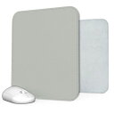 YSAGiマウスパッドPUレザー埃水防止たくさんの色滑り止め薄型マウスパッド耐久性良い光学式マウス対応二枚セット(四角型灰緑色)