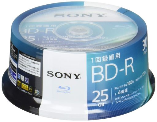 ���ˡ��֥롼�쥤�ǥ�����BD-R25GB(1�礢�����ϥǥ���3����)1��Ͽ����30������4��®���ӥ��б�������̵��30BNR1VJPP4
