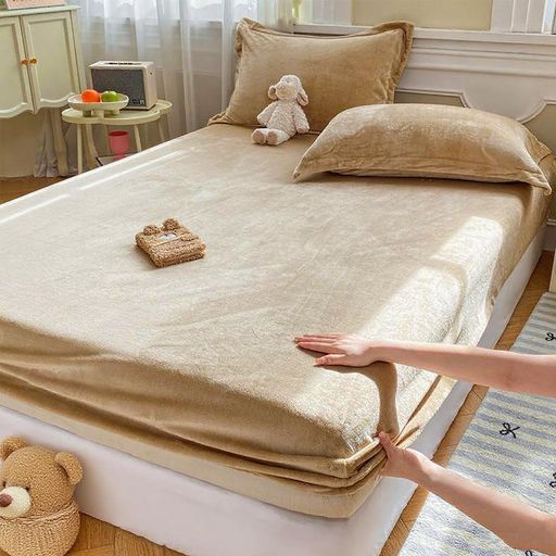 Meewtunボックスシーツシングル冬暖かいシーツあったかふわふわモコモコ静電気防止抗菌防臭柔らかいマットレスカバーベッドカバー防寒保温丸洗い着脱簡単肌ざわり型崩れしにくい(ライ…