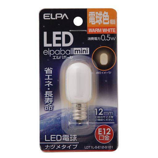 Other - ELPAエルパLEDナツメ形E12電球色屋内用省エネタイプLDT1L-G-E12-G101