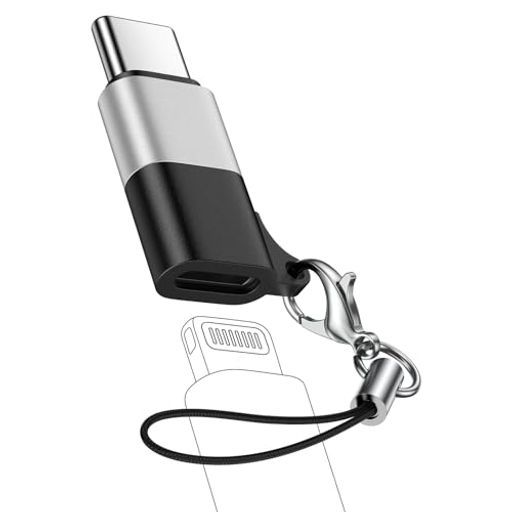 USB-CをLightningに変換するアダプタ 🔄【ライトニング(メス)からタイプC(オス)への変換アダプタ】Lightningケーブルを挿すだけで瞬時にUSB-Cケーブルに変身!MacBook iPad iPhone 17/16/15 Xperia Galaxy Androidなどのusb-c搭載デバイスへの充電とデータ転送を可能にします。ドライバ不要・裏表なしで誰でも簡単に使えます。 ⚡【急速充電&amp;高速データ転送】このLightning USB CアダプタはE-markerスマートチップを内蔵し、電流と電圧を自動調節でき、常に安全で安定した2.1A高速充電を実現し、フル充電時間を短縮。写真や動画も480MbpsのUSB2.0速度で瞬時転送。ご注意:OTG機能とイヤホン非対応。 🛡【安全性・耐久性設計】PDチップとE-Markerチップを内蔵し、接続デバイスに合わせて安全かつ安定した高速充電を実現。放熱性に優れたアルミ合金素材を採用し、性能の安定性と耐久性を向上。精密なコネクタ設計でスムーズな抜き差しと確実な接続を保証します。