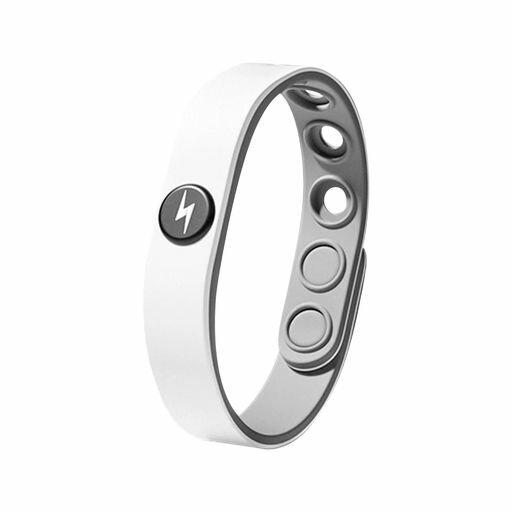 [SIJIYUTA]静電気除去ブレスレットメンズレディーススポーツマイナスイオンブレスレットシリカゲルサイズは自由に調節できます(ホワイト)