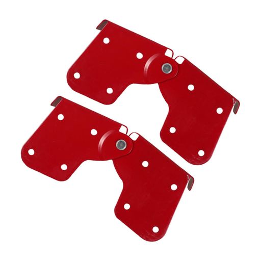 HOMSFOU2個セット屋根裏はしごヒンジラダーヒンジ固定タイロッド付き折りたたみ式脚立ヒンジ交換キット赤色ヘリンボーン構造で安定家庭や工事用アクセサリー