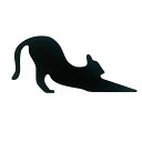 ハロウィーン黒猫のドアストップ ホームアクセサリー 新しい 多機能 ホームデコレーション 木制 ドアストッパーウェッジ ホーム
