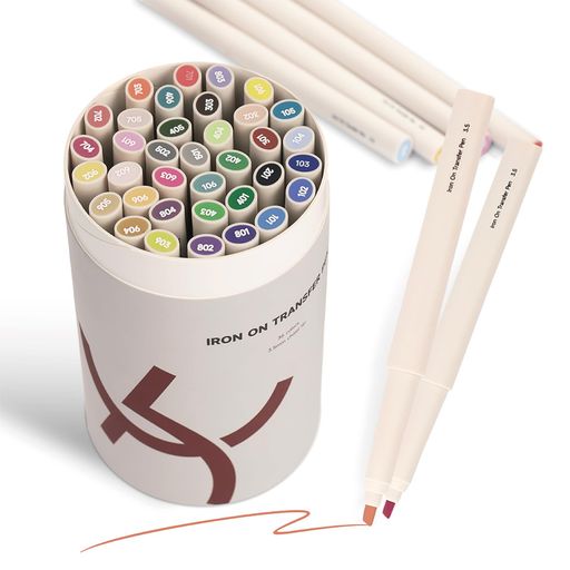 KEARING36色アイロン転写ペン刺繍用熱転写マーカー3.5mm/1mm/0.5mm昇華転写マーカーTシャツ枕衣類キャンバス用