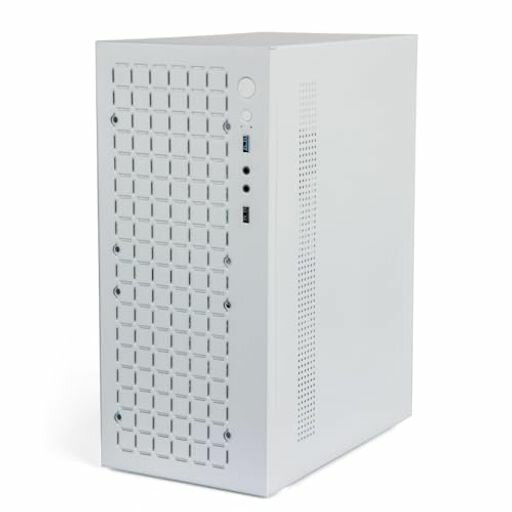 マイクロATXケースPCケースMATXケースミニPCITXデスクトップコンピューターケースサポートマイクロATXMATXDTXITXミニPCUSB3.0サポート3.5’’HDD(ホワイト)