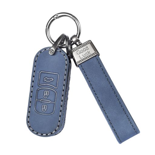 [OFFCURVE]適合AxelaCX-5CX-7DJデミオMPVXD-TNDロードスターキーケースキーカバーキーシェル新型スマートキーケース革製