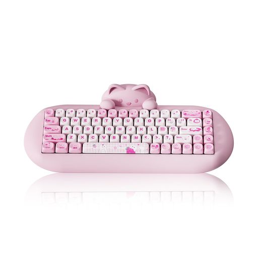 【65%配列、愛らしい猫にインスパイアされたデザイン&amp;技適認証取得】YUNZII C68ワイヤレスメカニカルキーボードは、高品質のシリコン素材で作られたYUNZII革新的な可愛い猫デザインのユニークキーボードです。キーボードの猫の頭は取り外し可能です。他のヘッドと交換することができます。このかわいいキーボードは、自宅、オフィス、ワークスペース、アウトドア、カジュアルゲームに適しています。技適認証を取得済み、電波法に基づき、日本の定める安全基準の検査に合格しました 【人間工学に基づいたメカニカルキーボードと優れた打鍵音】このメカニカルキーボードはタイピングの疲れを軽減します。シルクのようなシリコーンゲーミングキーボードは、オイルスプレー加工とともに、キーボードを簡単にきれいにすることができます。多層の吸音充填材、潤滑済みスイッチ、スタブライザー、固形シリコンはタイピングノイズを除去し、タイピング体験を大幅に向上させます 【マルチデバイスと三つモードワイヤレス接続】YUNZII C68 65%キーボードはMACとWINDOWSに対応しています。