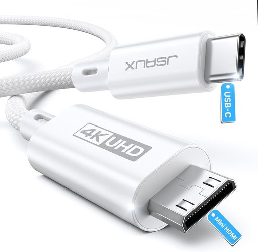 JSAUX USB-C - MINI HDMIケーブル 10フィート (HDMIではありません)、ノートパソコンからポータブルモニターケーブル、高速4Kコード JSAUX USB-C - MINI HDMIケーブル 10フィート (HDMIではありません)、ノートパソコンからポータブルモニターケーブル、高速4Kコード