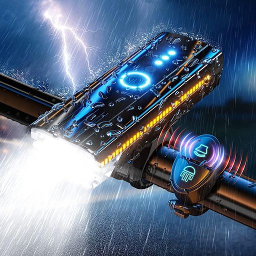 【2024新登場・リモコン制御可能・光センサー】自転車ライト高輝度2000ルーメン自動点灯モードLEDヘッドライトTYPE-CUSB充電式大容量自転車用ヘッドライト180°大ワイド照明4モードIP67防水防…