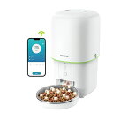 YUPOSL自動給餌器5GWIFIスマホ遠隔操作音声録音定時定量自動餌やり機4L容量2WAY給電手動給餌猫中小型犬用ステンレス製ボウルお手入れ簡単犬用ペット給餌器アプリ対応留守も安心