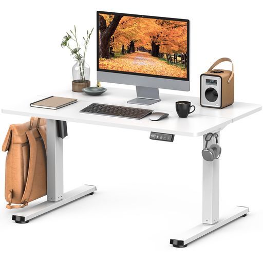 Zontera電動昇降式ローデスク高さ調整48-75cmロータイプ上下昇降デスク(幅100cmx奥行き60cm)は二つのパ..