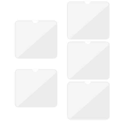 VitalBloomアクリルキーホルダーカバー11x11保護シート付きオリジナルデザインラバーストラップ用汚れや傷から守る便利な収納アイテム(5枚セット)