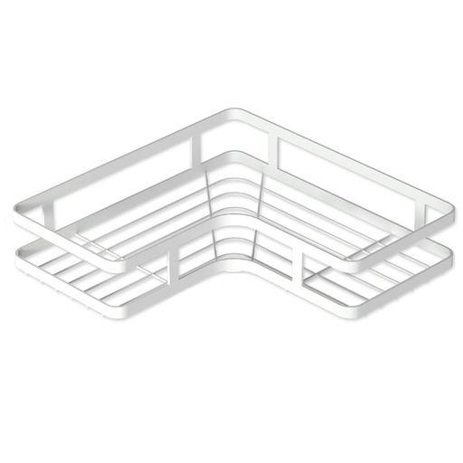 浴室用ラックシャワーラック強力粘着固定お風呂収納浴室洗面所バスルーム2段ホワイト幅25x奥行25x高5CM