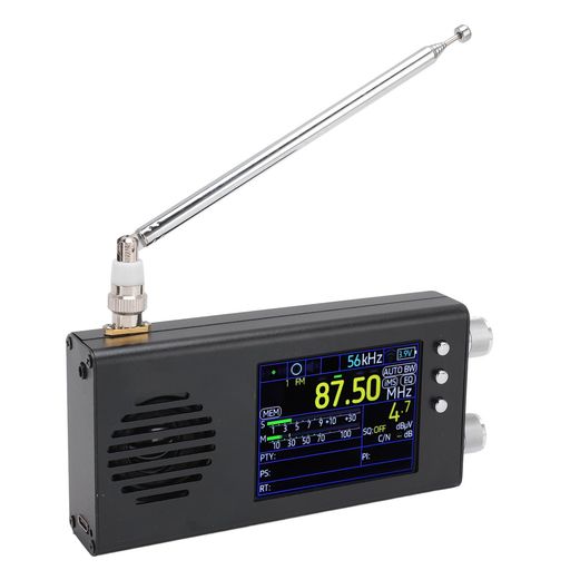 LuocuteTEF6686ポータブルSSB短波ラジオ受信機3.2インチLCDディスプレイデュアルステレオスピーカー500..